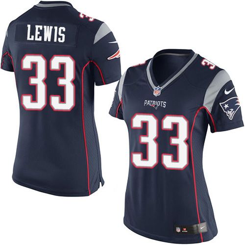 Nike Patriots #33 Dion Lewis Navy Blue Team Color Women's Stitched NFL New Elite Jersey
